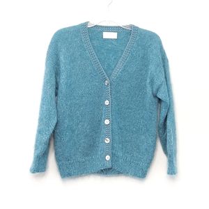 Handmade Cardigan Sweater Mohair Knit Bernard George Martha's Vineyard Large